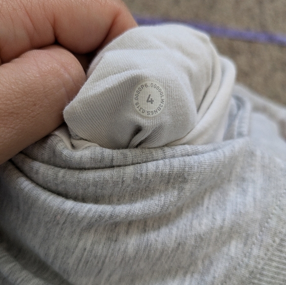 Lululemon  High Lines Pullover Sweatshirt Heathered Gray Modal Moch Size 4 - Picture 10 of 11